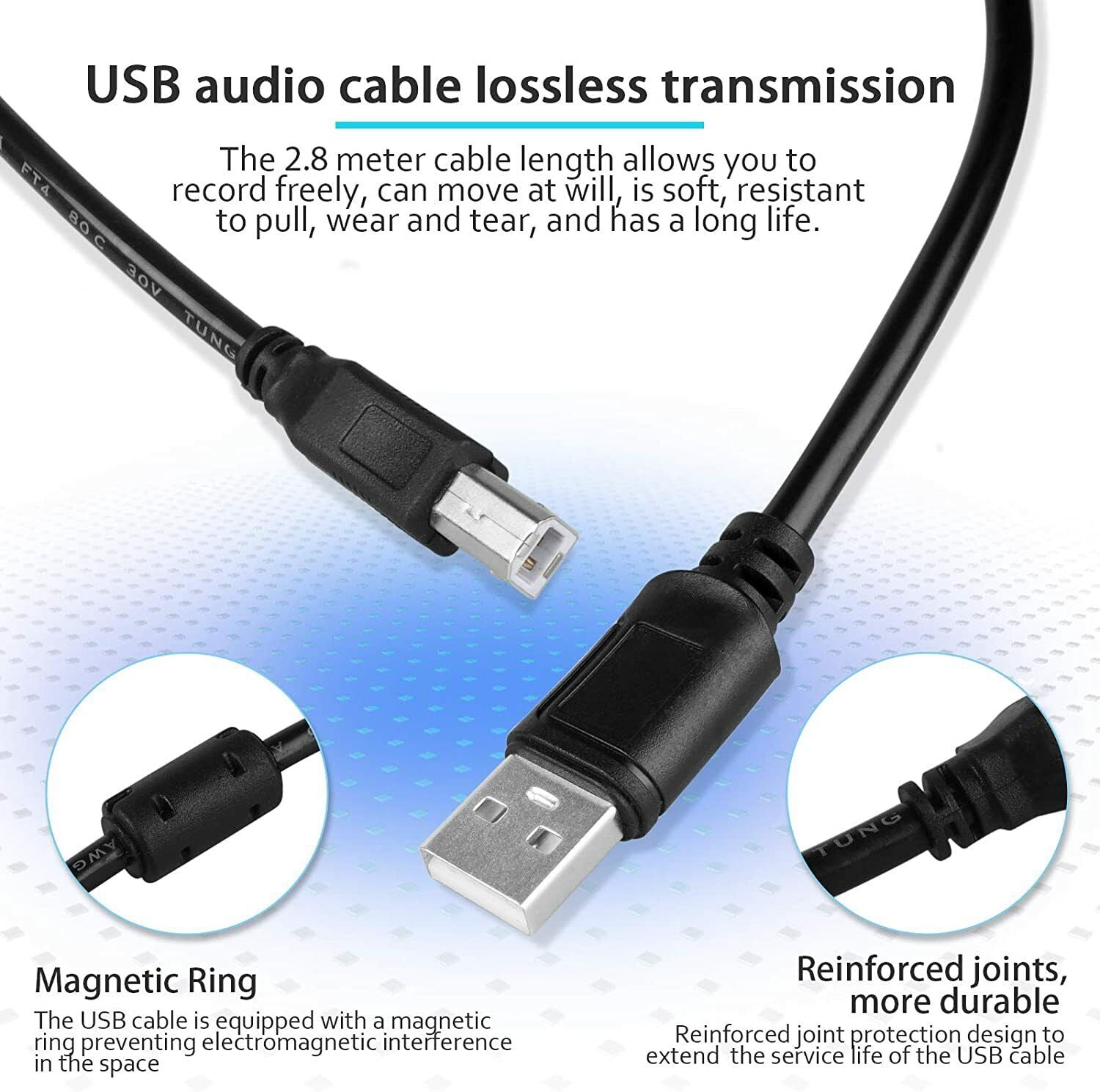 USB Microphone for PC-192KHZ/24Bit Studio Cardioid Condenser Mic Kit Recording