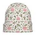 thumbnail image 7 of Naloa Rose Flowers Soft Beanie Hat, Knit Beanie Daily Beanie in Fine Knit for Women Men Winter Travel, Outdoor, 7 of 7