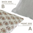 thumbnail image 6 of Pure Linen Floral Pillow Cover – GURUKUL Block Print, Handmade 18x18 Cushion for Farmhouse Decor, 6 of 6