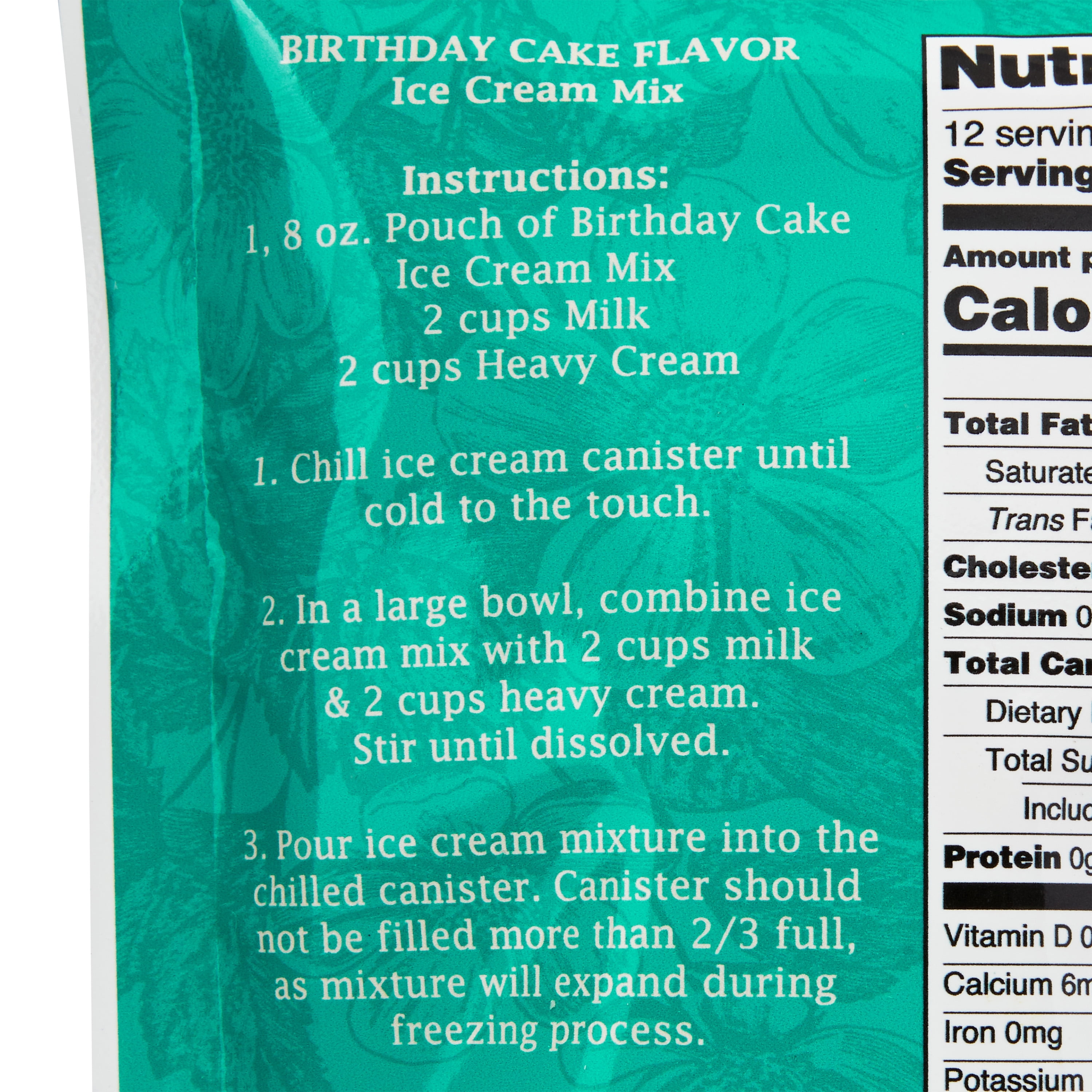 Pioneer Woman PWICMX8BDAY Individual 8 oz. Birthday Cake Ice Cream Mix Packet