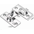 thumbnail image 2 of 90 Degree Door Lock Latch, Stainless Steel Safety Angle Lock Latch For Sliding/push Door, Satin Nickel, 2 of 5