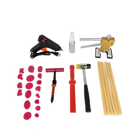 Ktaxon 32x PDR Tool Kit Puller Hammer Repair Dent Lifter Hail Removal Glue Gun Tool