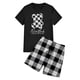 thumbnail image 3 of WILLBEST Conjunto de Camiseta y Pantalones Cortos de Verano para Hombre, Informal, con Estampado de Oso, Diseño A Cuadros, para Gimnasio, Deportes y Vacaciones, 3 of 6