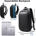 thumbnail image 3 of Slim Laptop Backpack, Waterproof Expandable Business Backpack, 15.6 Inch Lightweight Anti-Theft Travel and College Daypack, 3 of 8