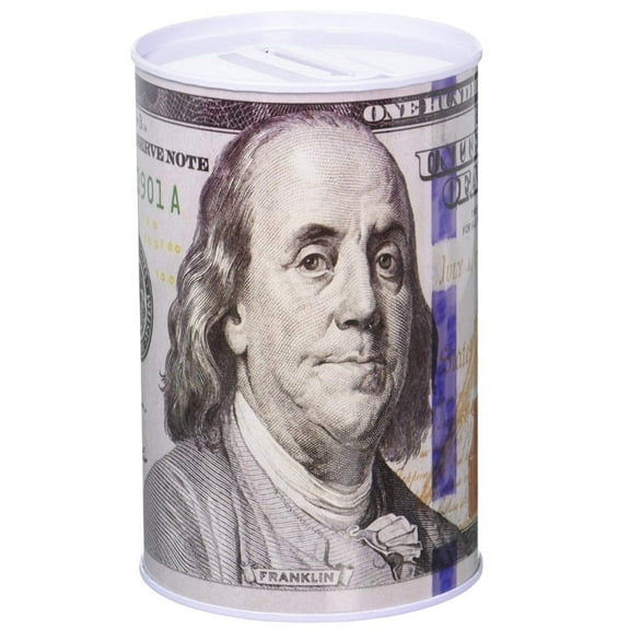 $100 Dollar Bill Piggy Bank 6X4 Inches
