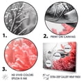 thumbnail image 3 of Designart "The Monochrome Paddle Of Pink And White Fish" Coastal Coral Under Water Floater Framed Wall Art Living Room, 3 of 5