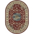 thumbnail image 1 of Dynamic Rugs ANOV71057559146 6 ft. 7 in. x 9 ft. 6 in. Ancient garden 57559 Oval Traditional Area Rug - 1464 Red & Ivory, 1 of 1