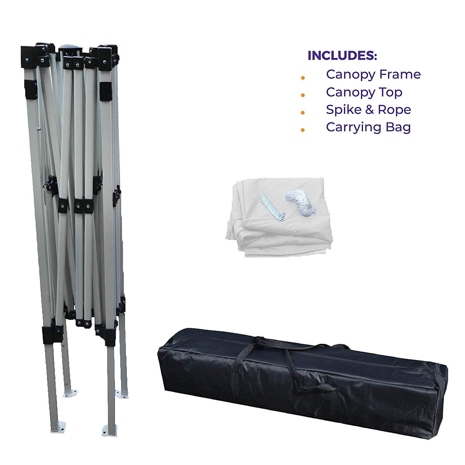 Impact Canopy Slant Leg Canopy with Single Sun Wall, White