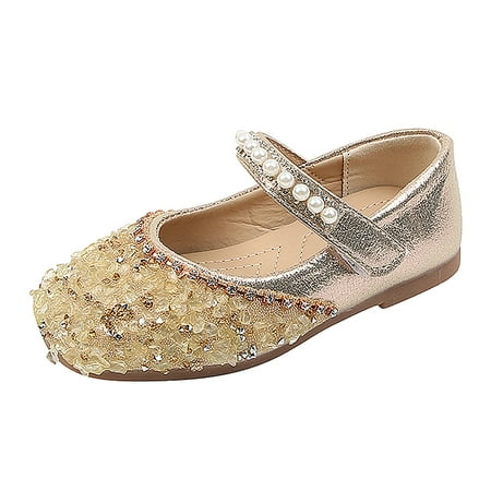 

Boots for Girls 2024 Children Pearl Girls Dance Leather Shoes Sequined Soft Bottom Shoes Boots for Girls Snow Boots for Girl Leather Kids Boots Little Girl Boots Size 11 Girls Wedge Shoes Size 12 Girl