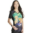 thumbnail image 4 of Tooniforms Scrubs Top For Women V-Neck Print TF627, 4 of 7
