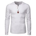 thumbnail image 2 of H2H Mens Casual Slim Fit Basic Henley Long Sleeve T-Shirt Cotton Blended (CMTTL0103), 2 of 6