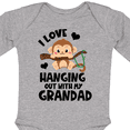 thumbnail image 4 of Inktastic Monkey I Love Hanging out with My Grandad Boys or Girls Long Sleeve Baby Bodysuit, 4 of 5