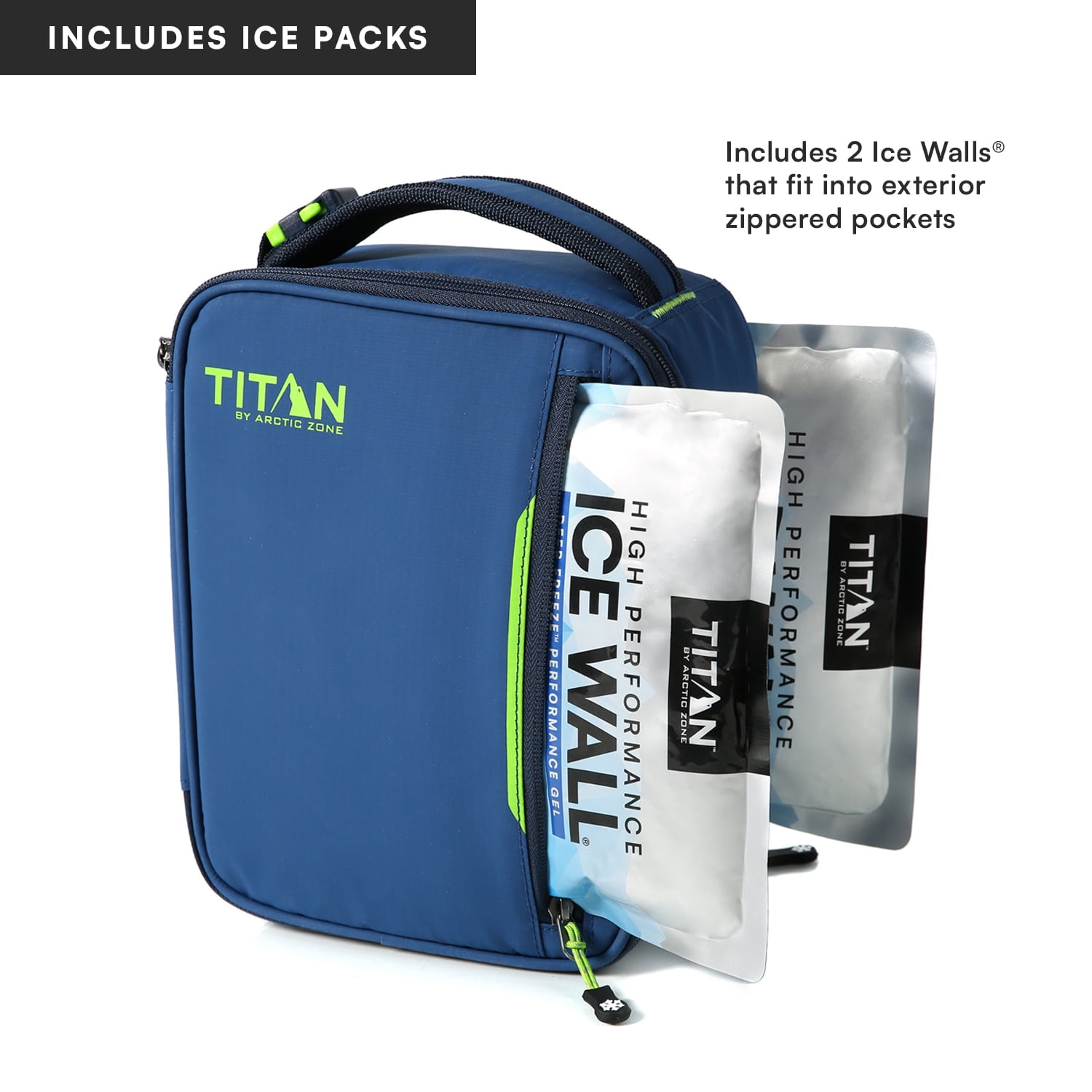 Titan by Arctic Zone Fridge Cold Insulated Lunch Box with Reusable Ice Walls - Nightfall