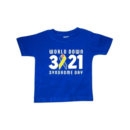 

Inktastic World Down Syndrome Day 231 with Yellow and Blue Ribbon Gift Baby Boy or Baby Girl T-Shirt