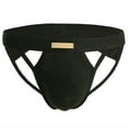 thumbnail image 1 of Hombres Casual Hollow-tallado Diseño Sexy Doble Tanga Bragas Hip Lift Cintura baja Ropa interior Pantalones Pompotops qyievc5079, 1 of 2