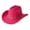 Hot Pink, variant on HNMKIU Western Cowboy Hat for Men and Women - Turquoise Bohemian Wide Brim Design Party Hat with Chain - Fashionable Unisex Accessory,White