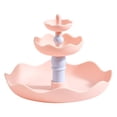 thumbnail image 2 of Bandeja de 3 niveles para joyas, anillos, adornos, elegante bandeja para aretes, baratijas para encimera, tocador, llaves y maquillaje. Rosa, 2 of 4