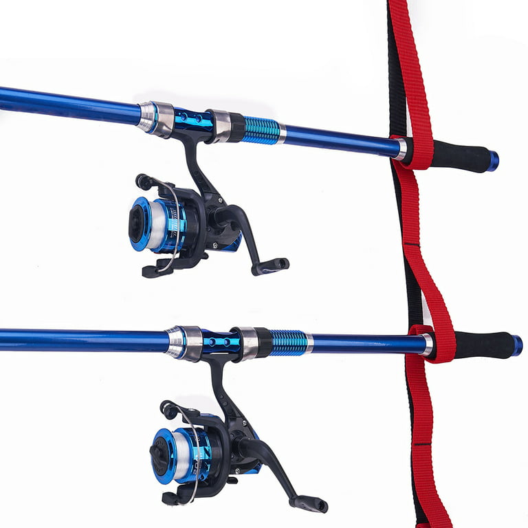 Overhead or Wall Fishing Rod Rack, Rod Storage System Suspends Your Rods in  Soft Webbing Loop Protecting Your Equipment