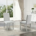 thumbnail image 4 of Dtwnek Set 4 Dining Chair with Wood Legs, Padded Seat Side Chair for Dining Room, Living Room, Gray, 4 of 7