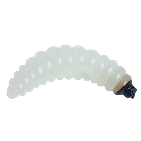 ASKMZ Realistic Fishing Lure 50Pcs Soft Lure Baits Simulated Red-Mouthed Mealworm Shape Maggot Grub Fishing Soft Bait Fishing Tackle