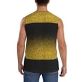 thumbnail image 4 of Uemuo Gold Glitter Gradient Pattern Men's Sleeveless T-Shirt,Muscle Athletic Tank Top, Moisture-wicking Quick-dry Breathable Classic Tee Top for Gym Run Outdoor Sports-XX-Large, 4 of 8