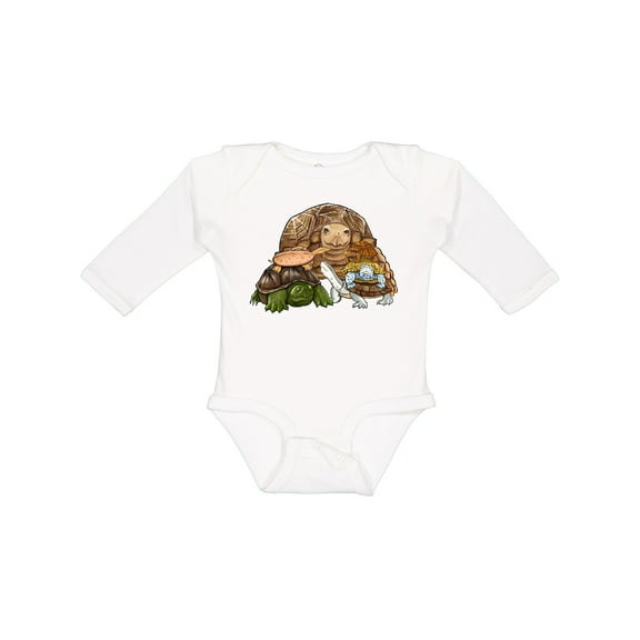 Inktastic Cute Pile of Turtles Boys or Girls Long Sleeve Baby Bodysuit