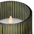thumbnail image 2 of Bouclair Bougie LED en Verre Nervuré Verte, 2 of 3