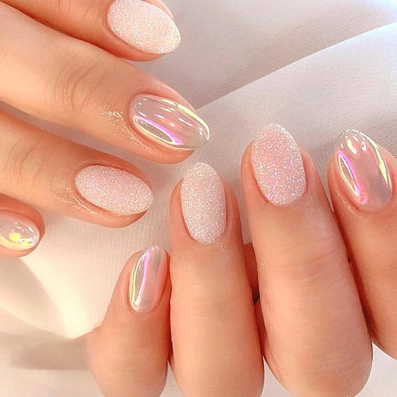 Press on Nails Short Oval Fake Nails with Burgundy French Tip Design Glue on Nails Burgundy Full Cover Nails Press ons Glossy Acrylic False Nails Artificial Stick on Nails for Women Girls 24Pcs