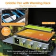thumbnail image 4 of Brand Man 3-Burner Propane Gas Griddle Grill with High Lid, 504 Sq.In Flat Top Grill with Rolling Cart for Outdoor BBQ, 4 of 10