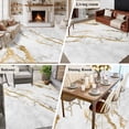 thumbnail image 6 of 5x7 Washable Area Rug, White Gold Marble Non-Slip Large Rectangle Rug for Living Room Bedroom, Abstract Marble Texture Contemporary Indoor Floor Mat for Home Decor, 6 of 9