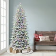 thumbnail image 2 of 7.5 ft Pre-lit Slim Flocked Northern Fir PE/PVC Tree 2365 Tips 400 Color Select LED Lights, 2 of 3