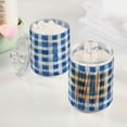 thumbnail image 2 of Yayeee 4 Pack Qtip Holder Bathroom Cotton Swab Canister with Lid Clear Dispenser Set, Blue Plain, 2 of 6