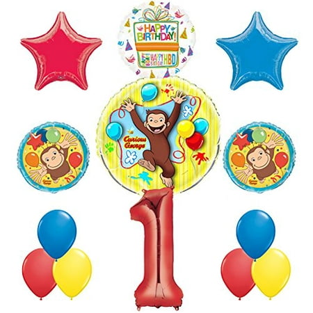 Curious George 1st Birthday Party Supplies Balloon Bouquet