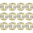 thumbnail image 1 of Juego de 12 servilleteros dorados, servilleteros de metal resistentes con diseño de resorte para Halloween, Navidad, bodas, decoración de mesa de comedor, 1 of 4