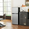 thumbnail image 2 of HOMCOM Mini-Frigo avec Congélateur 4,6 Pi3 Réfrigérateur Compact à 2 Portes Argent, 2 of 10