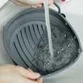 thumbnail image 4 of Plaque en Silicone pour Friteuse à Air Chaud Réutilisable Accessoires de Cuisson pour Friteuse à Air Pliable 8.5 Po Outil de Friteuse à Air Moule de Cuisson Bleu, 4 of 6