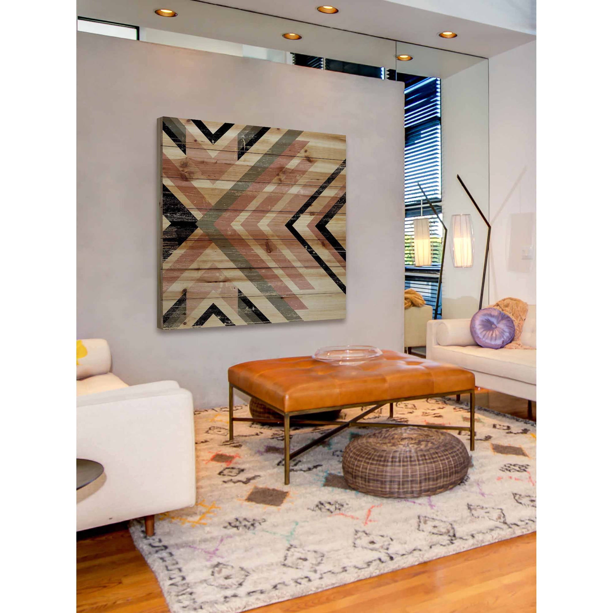 "Dueling Direction" Painting Print on Natural Pine Wood