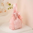 thumbnail image 1 of Wedding Candy Bag Portable Drawstring Wedding Party Gift Goodie Candy Packing Bag Embossed Flower Gift Storage Bag, 1 of 4