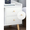 thumbnail image 3 of Mesita de Noche Multifuncional Muebles con 2 Cajones y Estante de Almacenamiento, Mesa Auxiliar, Gabinete de Noche para Dormitorios, Sofás, Camas, Oficinas, 3 of 4