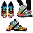 thumbnail image 1 of Zapatillas deportivas de marca con diseño de gato y enfermera de dibujos animados degradados, cómodas zapatillas informales con cordones, 1 of 6