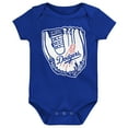 thumbnail image 3 of Newborn & Infant Royal/White/White Los Angeles Dodgers Minor League Player Three-Pack Bodysuit Set, 3 of 4