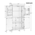 thumbnail image 4 of GDF Studio 23.6" Elegant Bathroom Floor Cabinet with 4 Doors, Storage Organizer, Adjustable Shelf, Black, 4 of 12