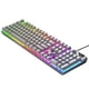 thumbnail image 2 of mecánico para juegos con cable, RGB retroiluminado USB 104 teclas Respuesta rápida Controles multimedia cómodo para computadora de , GRIS Macarena Teclado mecánico, 2 of 4