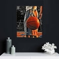 thumbnail image 4 of JEUXUS Black and White Sports Canvas Wall Art Basketball Poster Art Prints Painting Framed Pictures Art Work for Gym Walls Decor Boys Gift 16x20 inch, 4 of 4