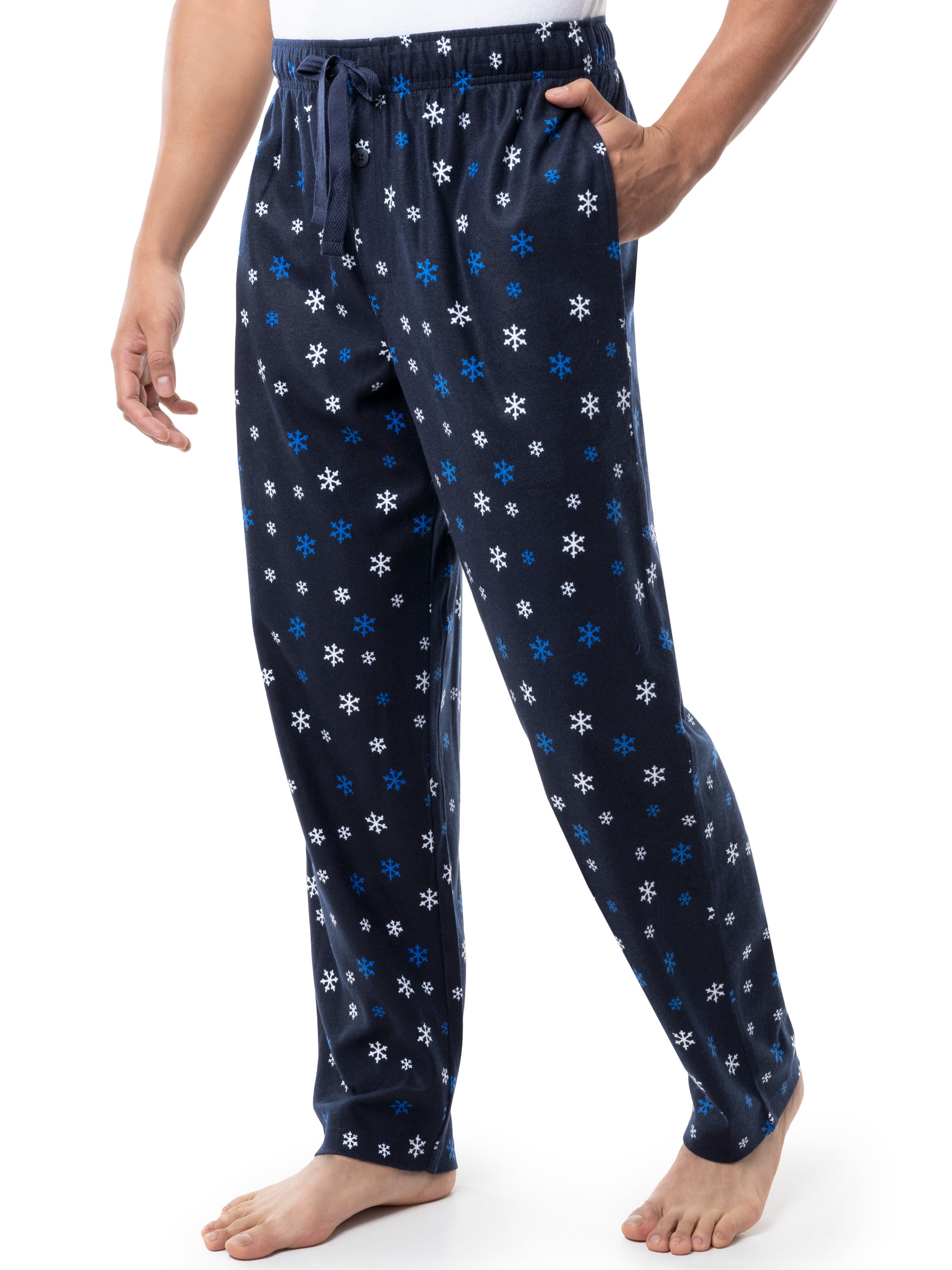 Fruit of the Loom Men's Matte Fleece Holiday Print Pajama Pants, Sizes S-5XL