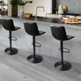 thumbnail image 3 of Ofika Swivel Bar Stools Set of 2, Modern Adjustable Counter Height Bar Stool with Back,Comfortable PU Leather Upholstered Seat Bar Chairs for Kitchen Counter Dining Room, 3 of 7