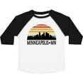 thumbnail image 3 of Inktastic Minneapolis Minnesota Skyline Retro Sunset Boys or Girls Toddler T-Shirt, 3 of 5