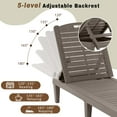 thumbnail image 2 of 2-Piece Light Brown Outdoor Chaise Lounge Set, Adjustable Resin Pool Lounge Chairs for Patio & Beach, 2 of 15