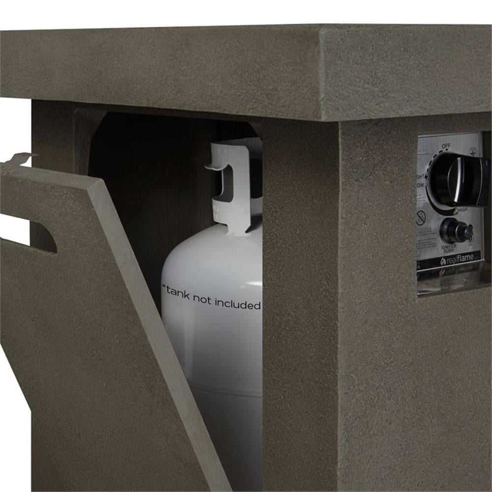 Bowery Hill Contemporary Propane Fire Pit in Glacier Gray