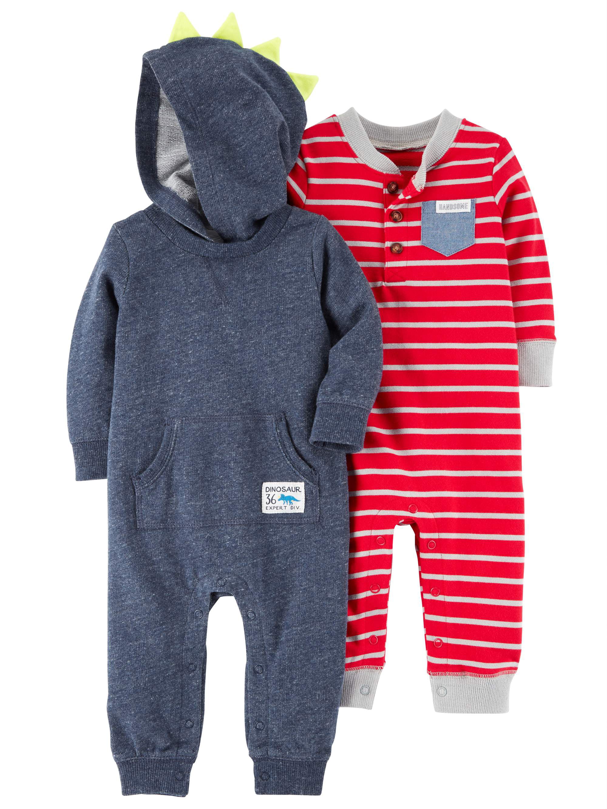Carter's Carters Baby Boy Rompers, 2pack